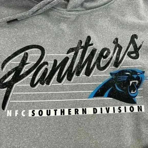 NFL Team Apparel Carolina Panthers Hoodie Sweatshirt Size Small - Picture 3 of 6